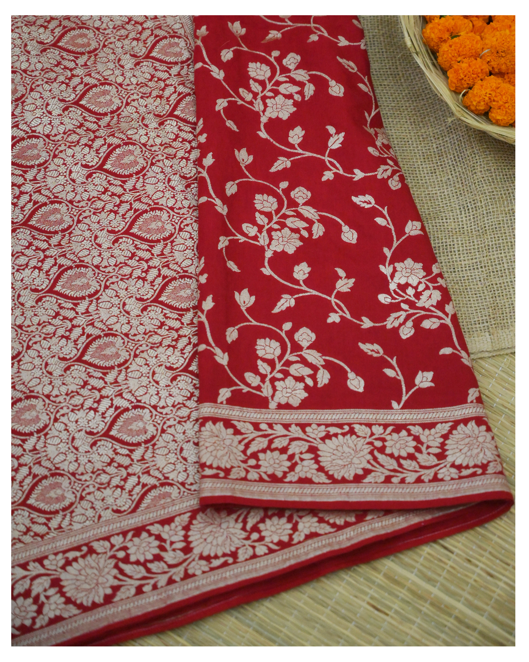 Moonga Silk  Water Zari Banarasi Silk Saree