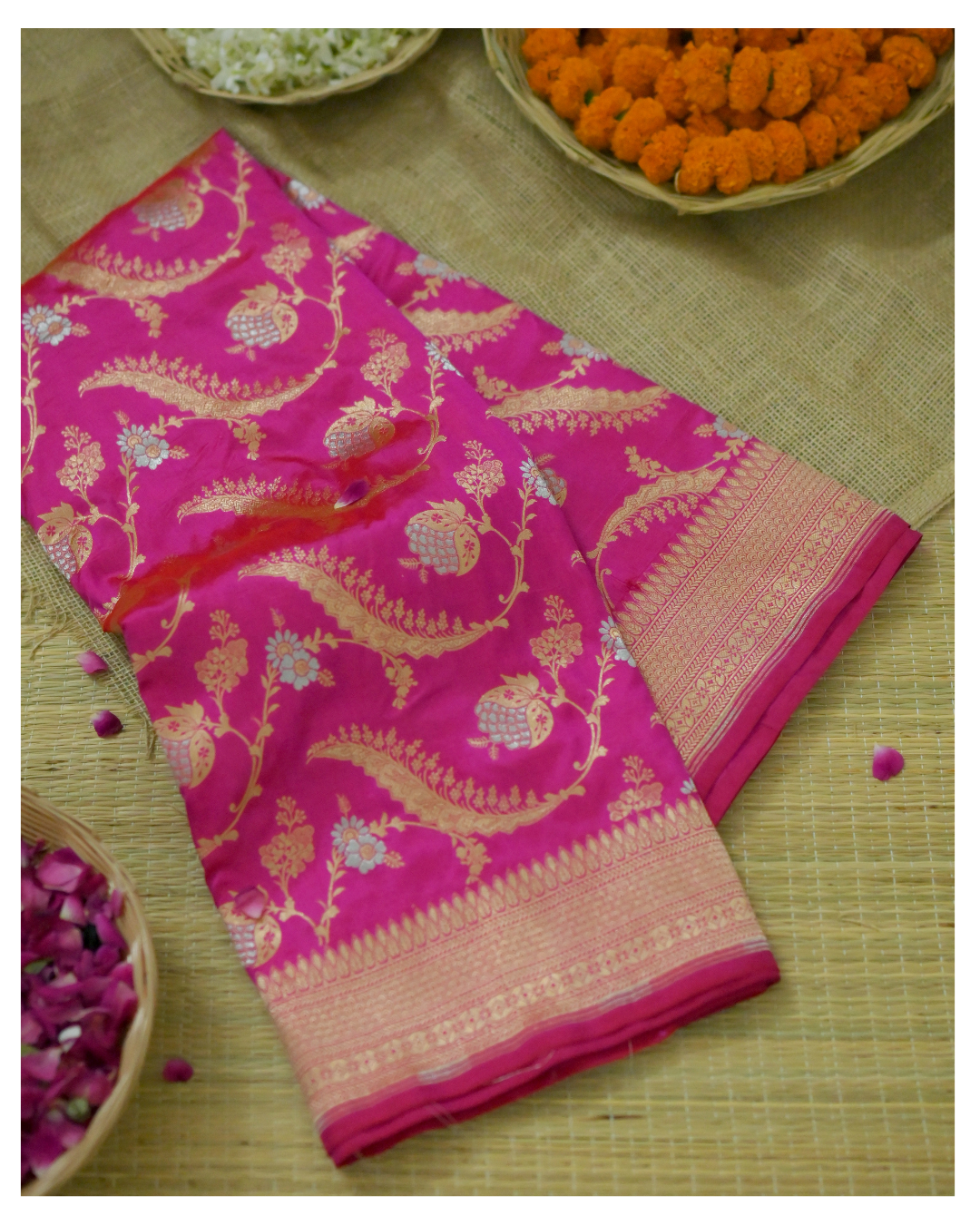Pure Katan Silk Handloom Banarasi Saree
