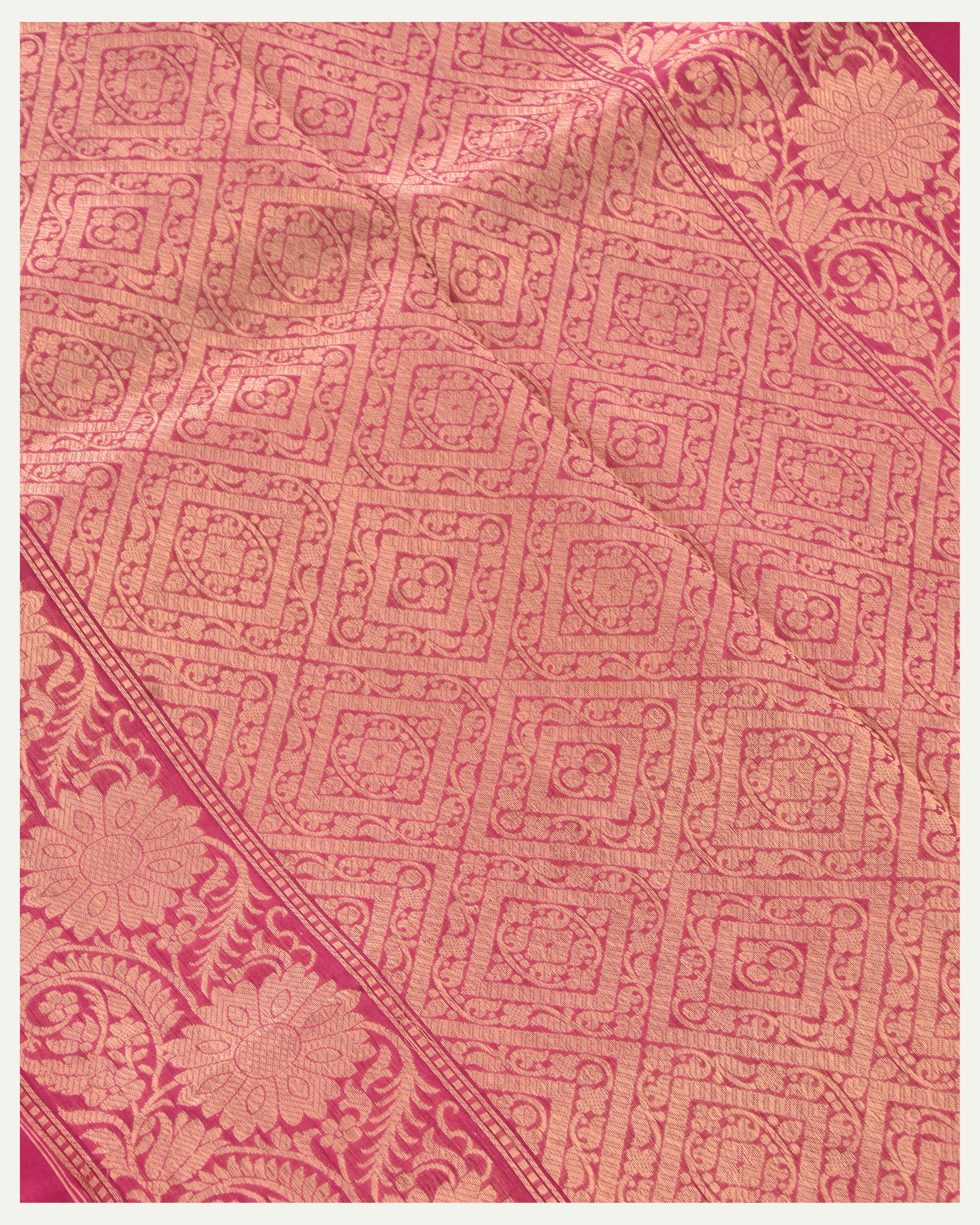 Pure Banarasi Handloom Kora Silk Saree