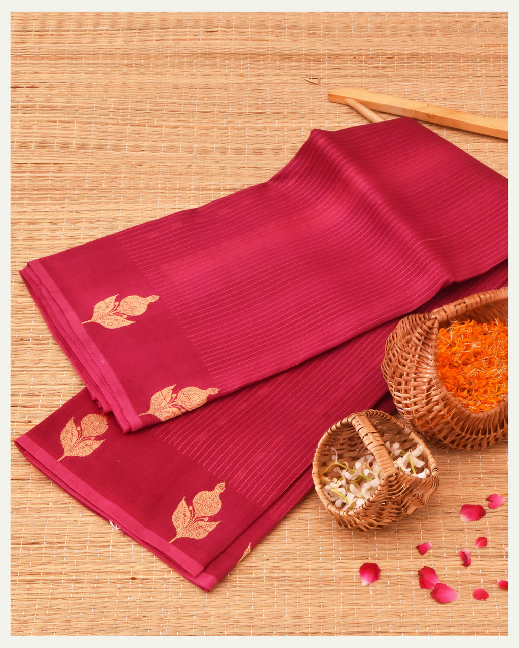 Pure Banarasi Handloom Kora Silk Saree