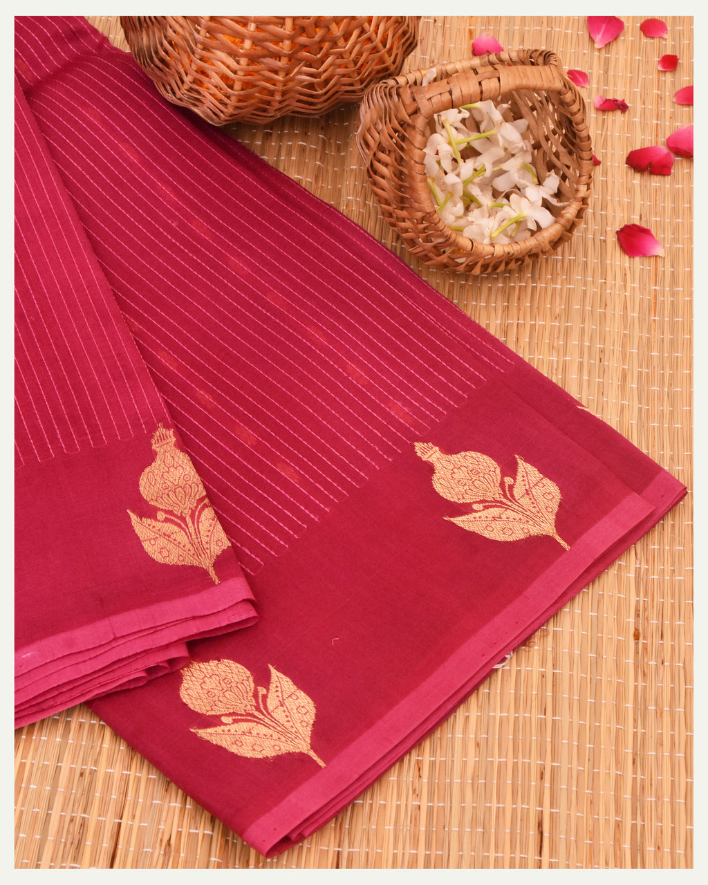 Pure Banarasi Handloom Kora Silk Saree