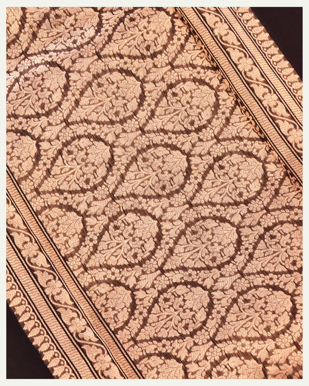 Black Pure Kora silk Handloom Banarasi Saree