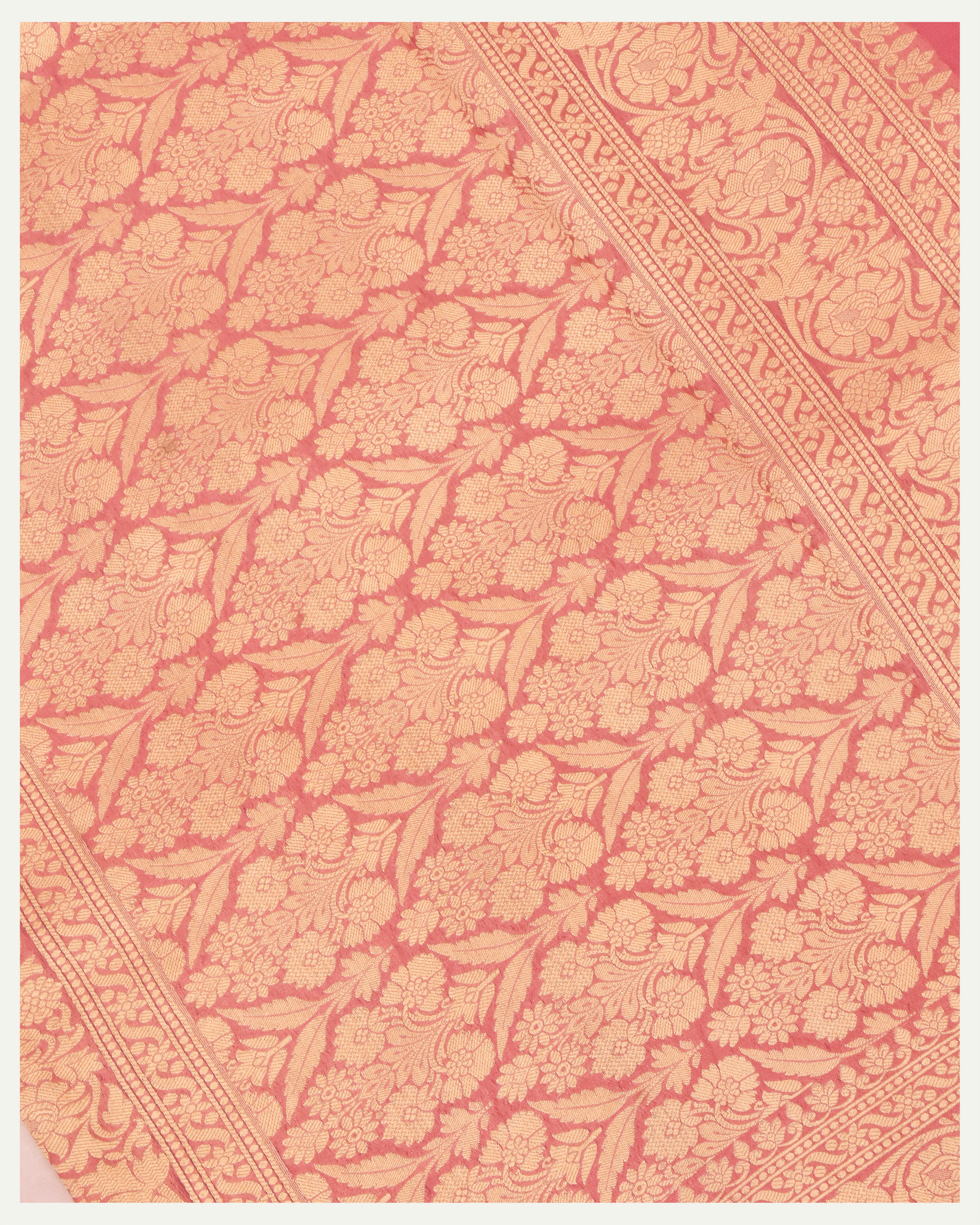 Maroon Pure Khaddi Georgette Handloom Banarasi Saree