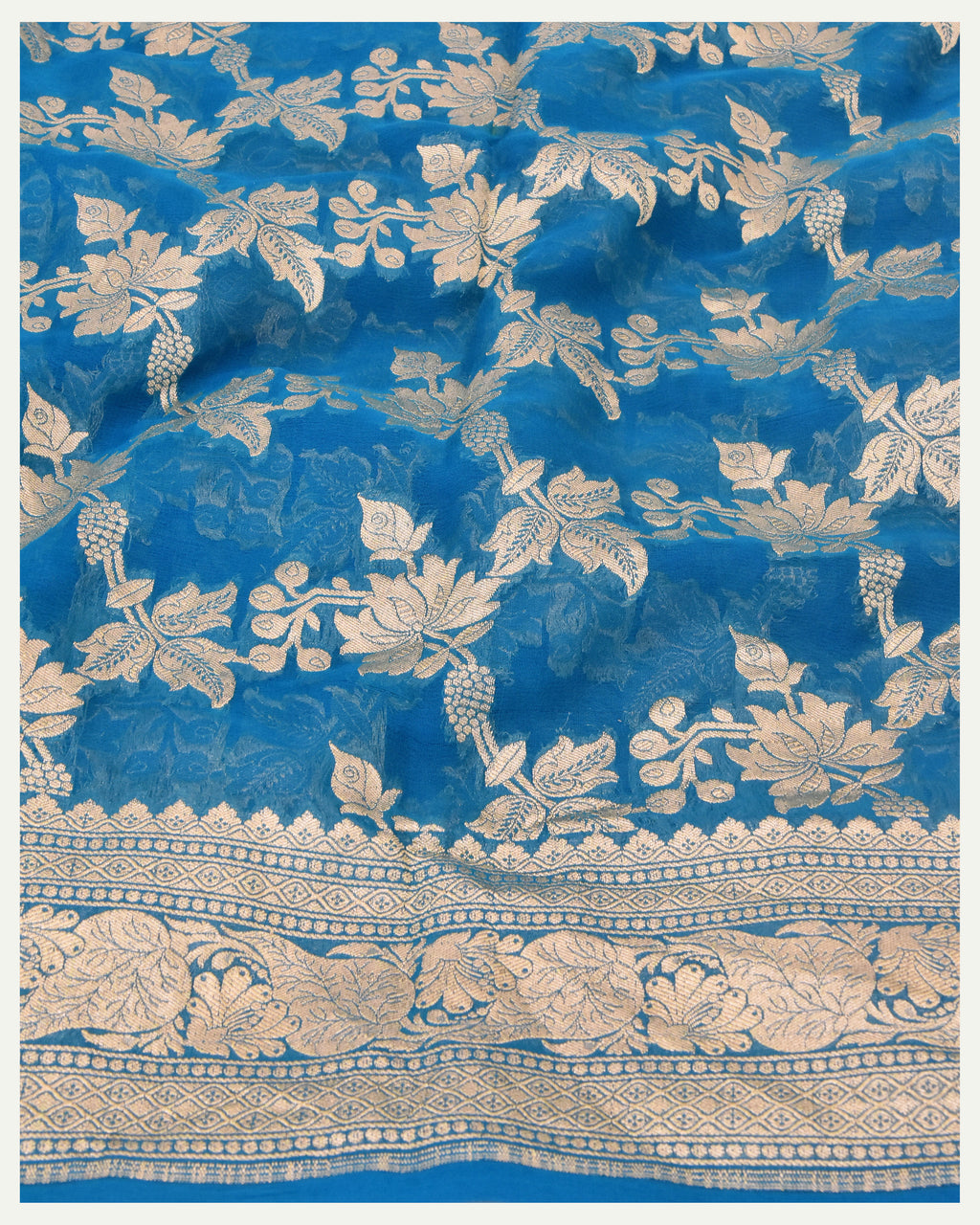 Khaddi Georgette Handloom Banarasi Saree