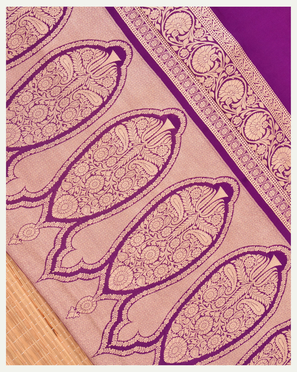 Purple Banarasi Khaddi Georgette Saree